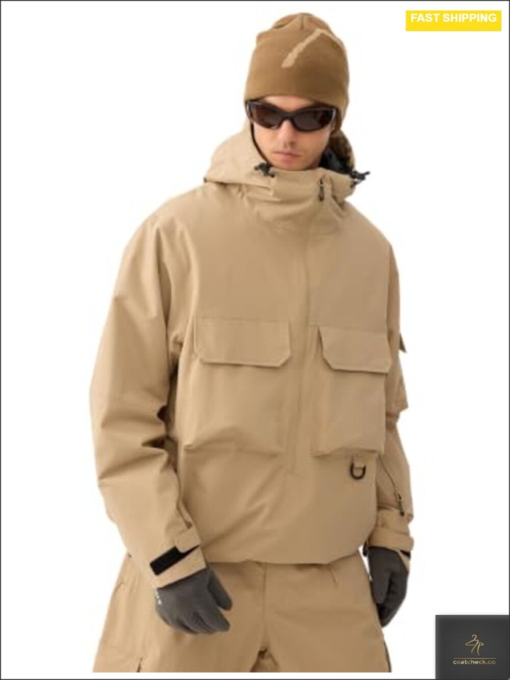 Nylon Insulated Snowboard Jacket Waterproof Windproof Ski Coat Unisex